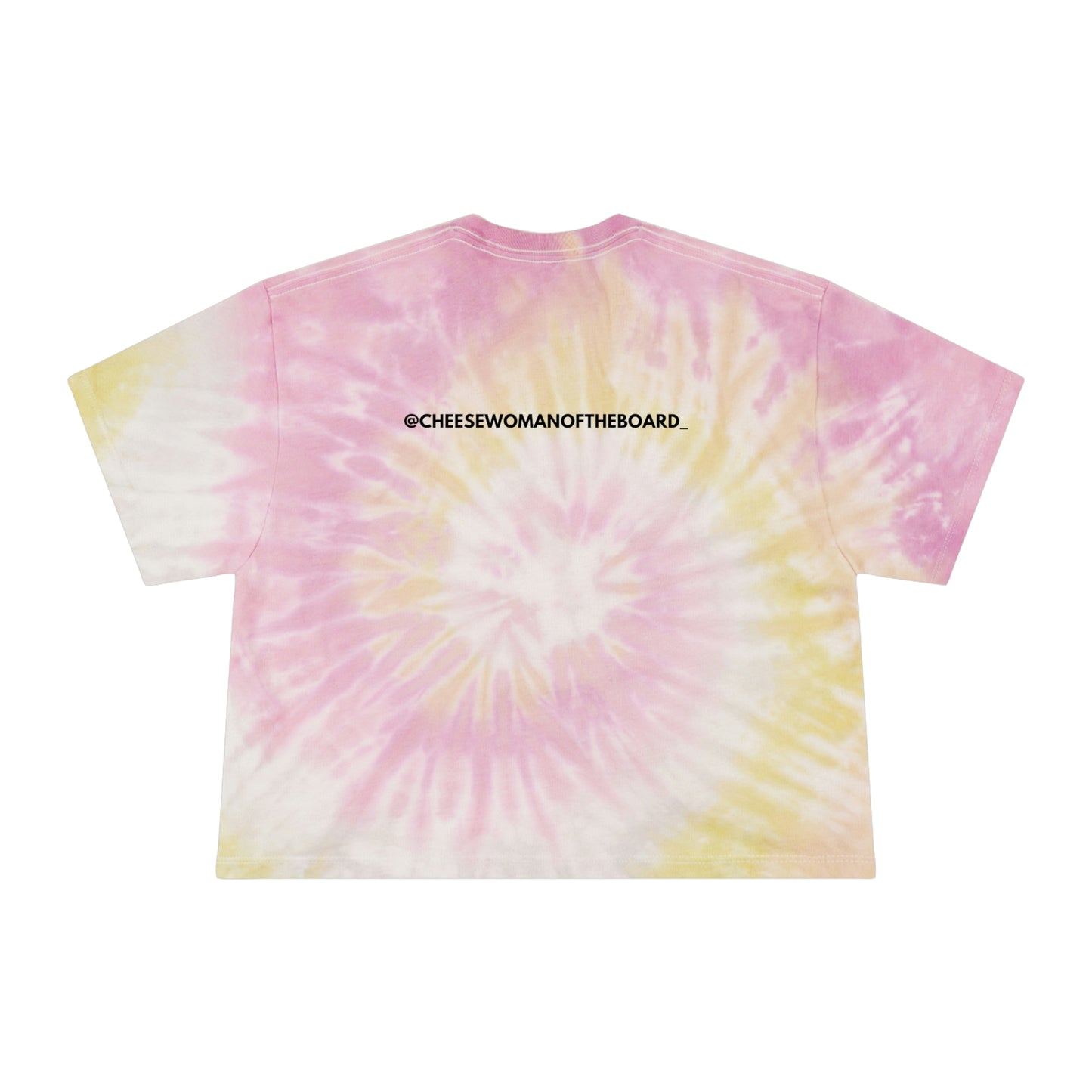 " Cheese is the Glue " Women's Tie-Dye Crop Tee